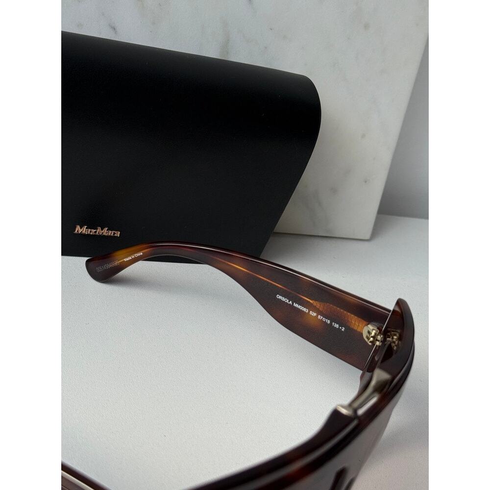 NEW Max Mara MM0083 Oversized Sunglasses in Brown - Picture 6 of 6